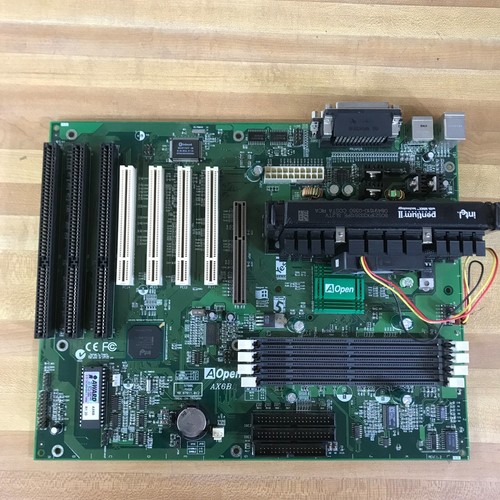 Vintage AOpen AX6B Slot 1 Motherboard w/ Pentium II 333MHz CPU (WORKS) - Afbeelding 3 van 6