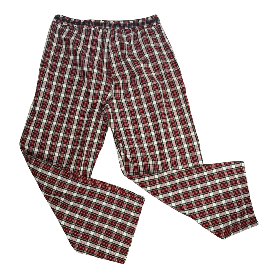Tommy Hilfiger Ropa de Dormir Pantalones de Salón L Rojo Bolsillos a Cuadros Cordón Elástico Foto 3 de 4