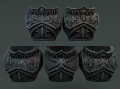 5-10x Templar Crusader Veteran Torsos Variety Pack