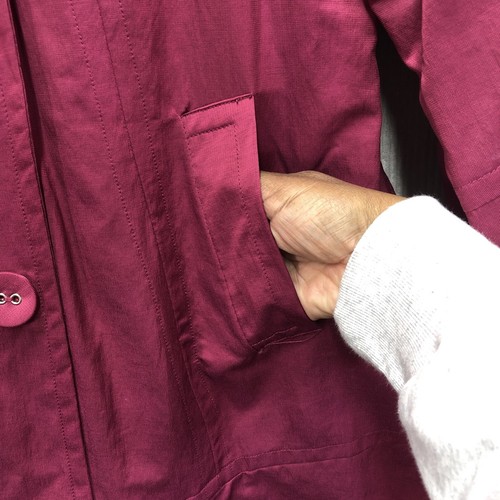 Ambition Womens Swing Coat Size Large Light Plum Round Collar Fabric Buttons - Picture 6 of 15