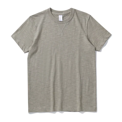 Men's Retro Heavyweight Us Slub Cotton Gusset Tubular Short Sleeve T-Shirt - Picture 24 of 30