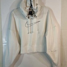 Nike logo cropped hoodie, size x large