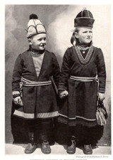 Antique 1917 Photo Immigrants Norwegian Children Peasant Clothes Norway Print