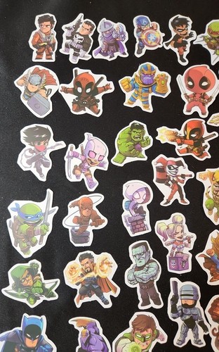 50 Stück Marvel DC & mehr Superhelden Handwerk Flasche Vinyl Wandtattoo Aufkleber - Bild 6 von 6