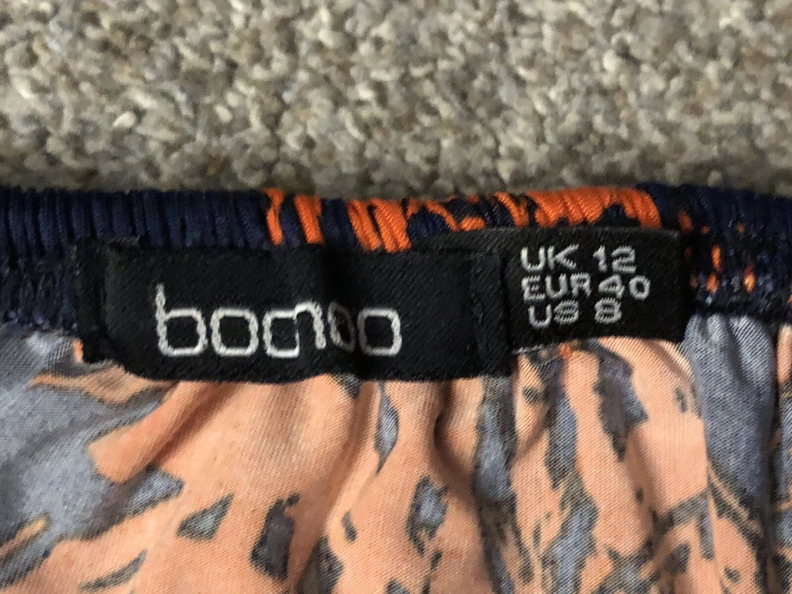 VETEMENTS BOOHOO Abito Stretchy Tema Tropicale Foglia di Palma 8 Maxi Party Boho Casual Estate