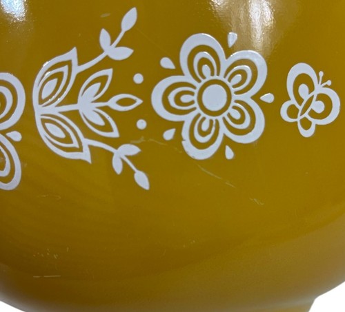 Pyrex Mezclador Mariposa Oro 2 1/2 QT #403 De Colección Hecho en EE. UU. 10 cm 22 cm - Imagen 8 de 8