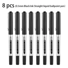 Deli 8pcs Gel Pen 0.5mm Black Ink  Ballpoint Pen Signature Pen Office Stationery