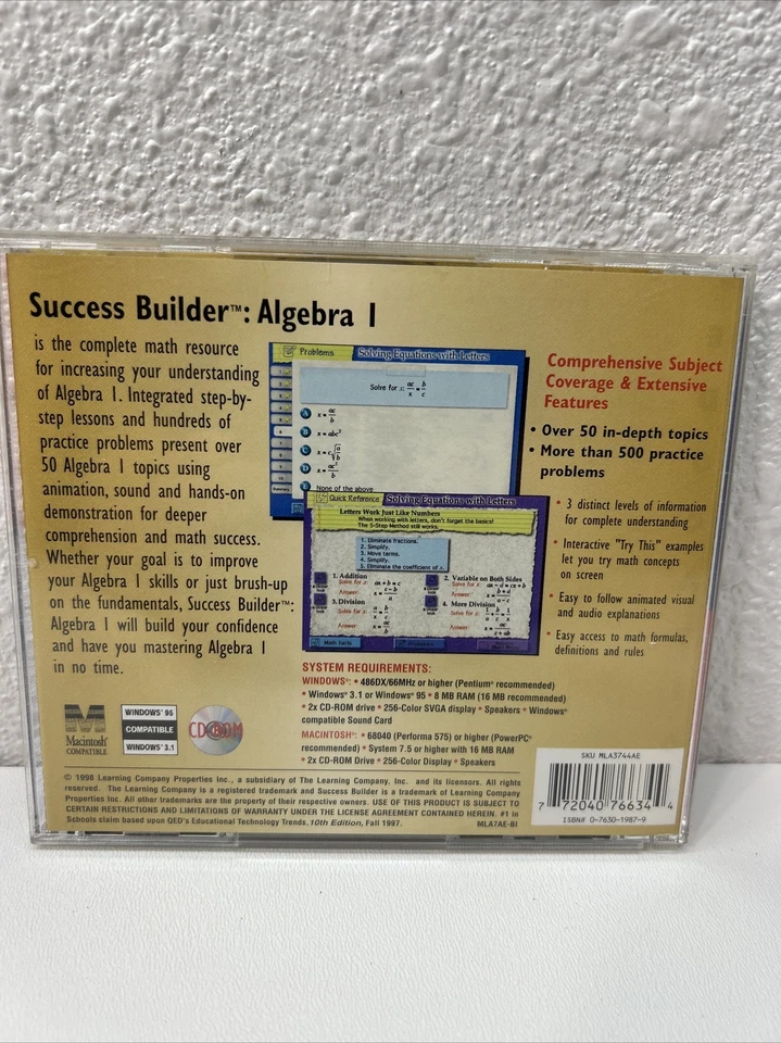 Success Builder PC The Learning Company Algebra 1 - Image 2 of 4