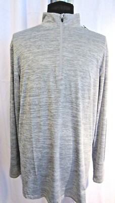ZELOS FLEX MENS BIG & TALL GRAY WICKS & DRIES LONG SLEEVE ACTIVE TOP SZ XLT NWT