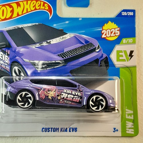2025 Hot Wheels #120/250 - Custom Kia EV6 Purple #8/10 HW EV - Short Card 1:64 - Picture 3 of 9