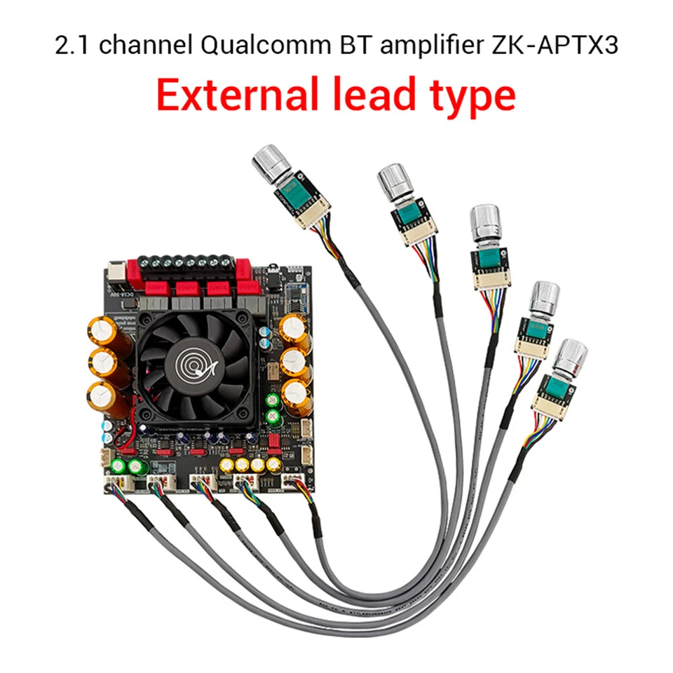 ZK-APTX3 2x300W+600W Bluetooth Amplifier Board 2.1Channel Audio Amplifier Module - Bild 2 von 4