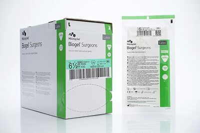 *50-Pairs* Molnlycke Biogel Surgeon Latex Sterile Surgical Size-6.5 Gloves 30465