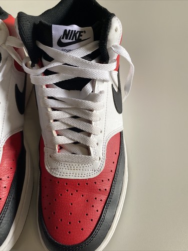 Size 9.5- Nike Men’s Court Vision Mid Satin Red 2022 - Picture 3 of 18