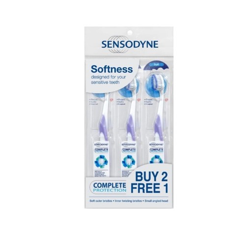 Cepillo de dientes SENSODYNE protección completa cerdas suaves 5 paquetes x 3 unidades - DHL - Imagen 5 de 6