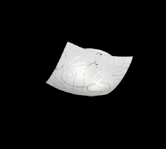 Applique Parete Interno Quadrata Vetro Cerchi 40 cm Spirelli GD Trio