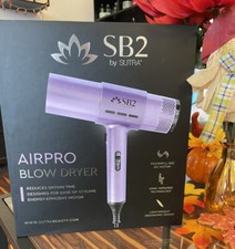 SB2 by Sutra Air Pro Blow Hair Dryer W/Attachments- Lavender- New in Box