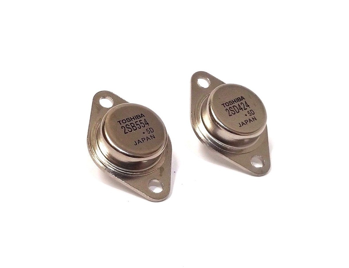 4 Pair Genuine Matched Toshiba 2sb554/2sd424 Power Transistors