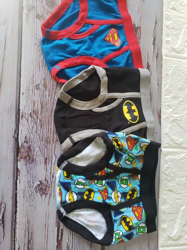 3 Toddler Boy's Briefs Justice League Superman Batman Superheoroes Underwears - Picture 4 of 7