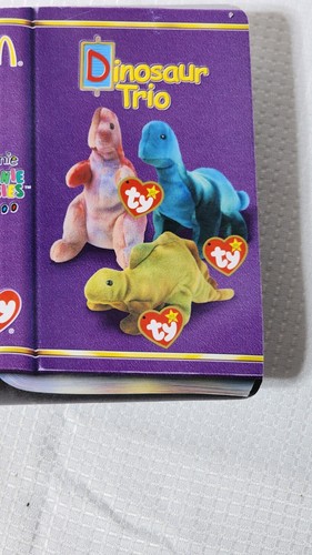 TY McDonald's Dinosaur Trio Beanie Babies Set of 3 – Rex Bronty Steg (1995) NIB - Picture 5 of 19