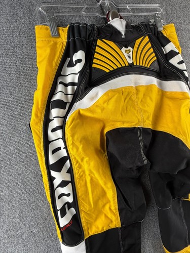 Fox Racing Pants 180 Motocross Riding Dirt Bike Padded Pants Yellow Size 34 - Picture 15 of 18