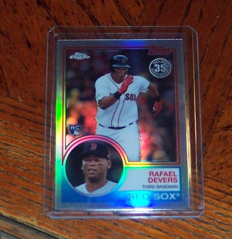 2018 Topps Chrome Anniversery Refractor Rafael Devers Rookie 83T-18