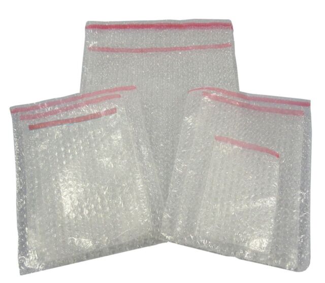 STRONG PLAIN CLEAR BUBBLE BAGS POUCHES PEEL & SEEL *ALL SIZES/QTYS* BEST PRICES