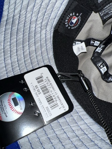 New Era Chicago Cubs Gray Drawstring Bucket Cap Hat One Size Fits Most New - Picture 6 of 7
