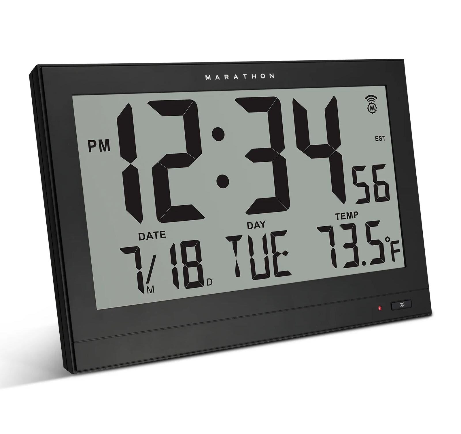 Атомные часы Marathon CL030090BK черного цвета с автоматической подсветкой 50290₽