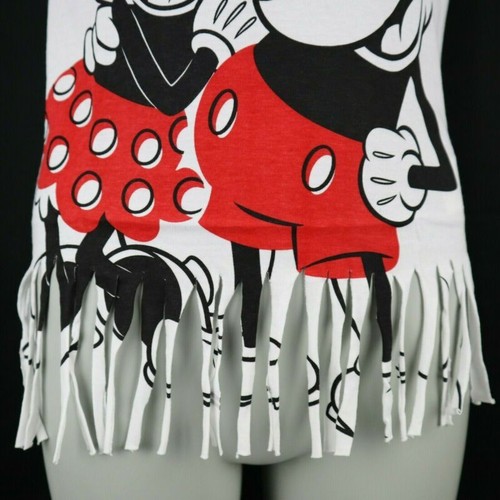 Camiseta Disney Minnie Mickey Mouse Niña Juventud Top - Gris Blanco Talla 134 a 164 - Imagen 5 de 5
