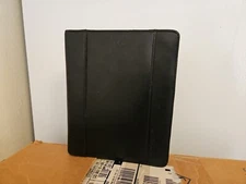 Day Runner Planner Classic Size Full Zip Around Faux Leather 3 Ring Binder Black