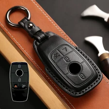 Car Accessories Remote Key Fob Leather Case Cover For Mercedes Benz G S E Class