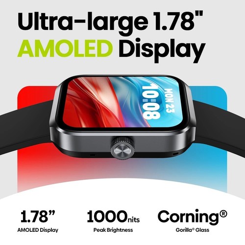 1.78" AMOLED Display 3 Plus GPS Smartwatch Amazon Alexa 3ATM Waterproof Gym Gift - Picture 3 of 26