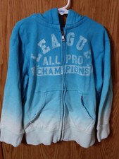 THE CHILDREN'S PLACE S 5/6 BLUE FADING FULL ZIP HOODED SWEATSHIRT 56D