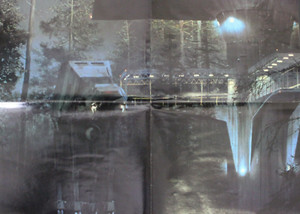1983 STAR WARS Double-Sided POSTER AT-AT at Endor & Vader in Death Star -Vintage