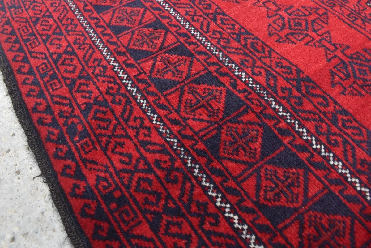 6'4 x 10 Handmade vintage afghan baluchi yaqoob khani area rug, 6x10  persian rug