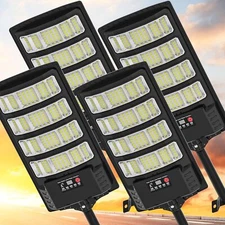 Solar Street Lights Outdoor Waterproof ,24000LM 320°Wide Angle Flood light,