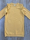 Hanna Andersson Girls Sweatshirt Dress In Mustard Yellow Size 150/US 12 NWT — photo 2