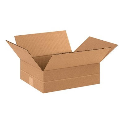 Multi-Depth Shipping Boxes Medium 12''L x 10''W x 4''H 25-Pack - Corrugated Card...