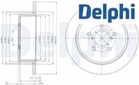 2X Bremsscheibe Delphi BG4129 2 Bremsscheiben Hinterachse Hinten FüR Subaru