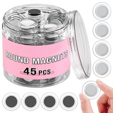 45 Pack Round Whiteboard Magnets Dry Erase Board Refrigerator Magnets for Office