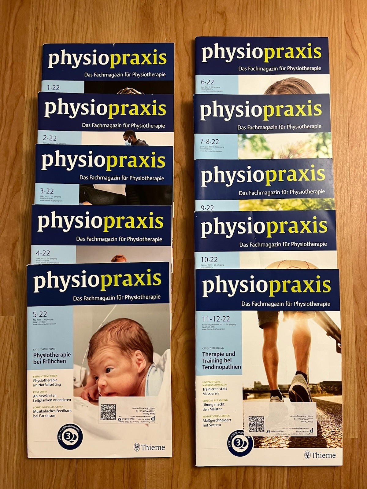 physiopraxis Physiotherapie Fachmagazine 2022 (Thieme Verlag)
