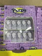 Easter Peeps Purple Marshmallow Candy Chewy 15- X 2 = 30 Chicks Bb: 07/2026