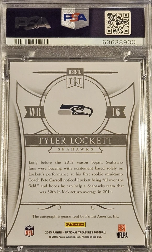 2015 National Treasures RSR-TL Tyler Lockett RC/AU/99, PSA 10 /DNA 10 / GEM MINT - Image 4 of 4