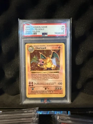 Charizard Shadowless 1999 Pokemon Base Set 4/102 Holo Rare PSA 5