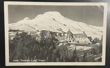 RPPC Timberline Lodge Oregon 1946 Photo Postcard OR
