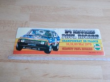 Sticker 24 HOURS PAUL RICARD - CHAMPIONSHIP OF FRANCE - 1979