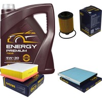 SCT Inspektionspaket 5L Mannol Energy 5W-30 FüR Opel Corsa D 1.3 Cdti Combo Tour