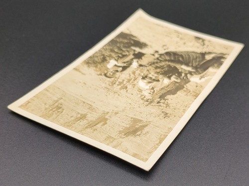 Vintage RPPC Foto Postkarte Wanderer Felsformationen Wüste Fernglas Frau Männer - Bild 7 von 8