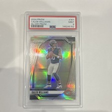 Panini 2024 Prizm Caleb Williams Silver Prizm Rookies RC #301 Bears PSA 9