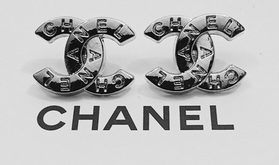 Ersatzknopfe silber coco chanel gebraucht gestempelt 2 stück 19 mm